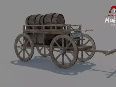 Medieval Wagon 3D model