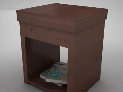 Night Table Low-poly 3D model