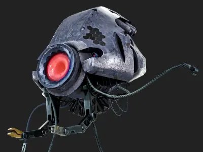 Sci fi drone Low-poly 3D model