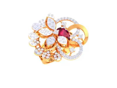 Women Ring  Render 3dm STL OBJ FBX Details 3D print model 132