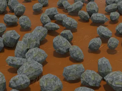 Stones Low-poly 3D model