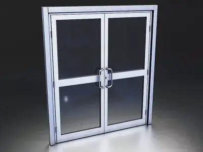 Modern Industrial Door Set Low-poly 3D model