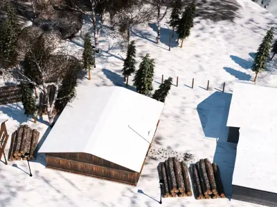 Switzerland Lauterbrunnen Switzerland Low-poly 3D model