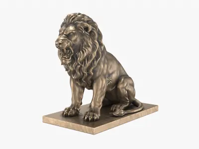  Bronze Lion Statues Bundle Collection 