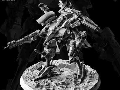 Armored Core Rayleonard 75mm 3D print model
