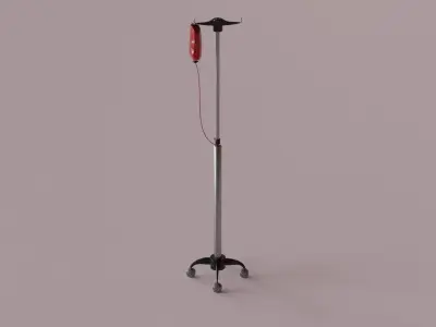 Drip blood stand Low-poly 3D model