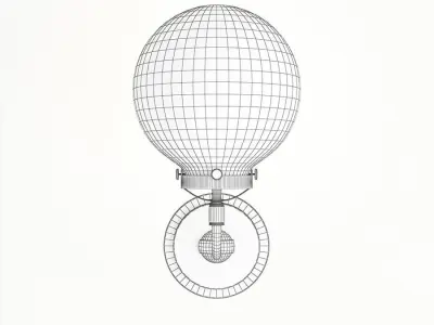 bra bistro globe clear glass single sconce nickel 3D model