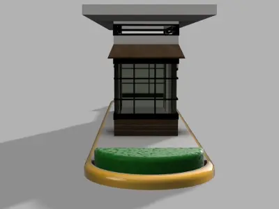Modern Guard House Low-poly 3D model