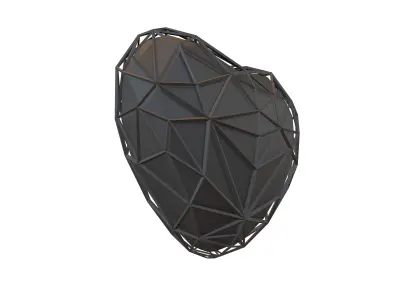 Stylish Heart V4 002 Low-poly 3D model