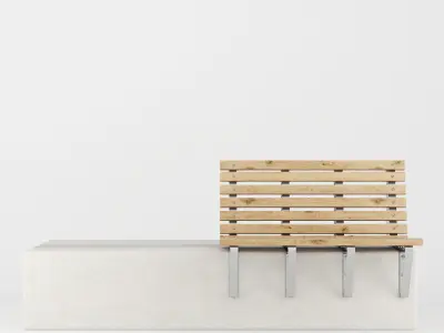 Bench 3D model 6