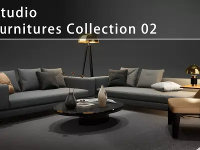 DH STUDIO Furniture Collection 02 Low-poly 3D model
