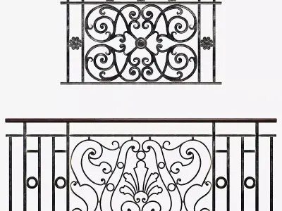 Forged fence 3D model