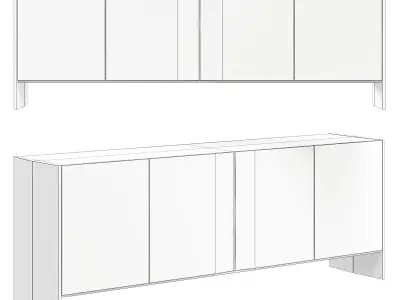 SIDEBOARD EVERSON Low-poly 3D model