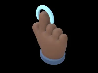 Touch Icon v1 005 Low-poly 3D model