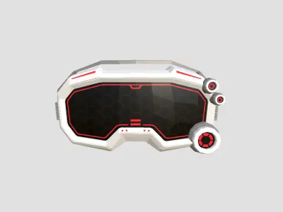 SciFi Glasses Low Poly A08 - Character Design Low-poly 3D model
