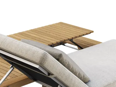 Sanday Chaise Lounge with Table  3D model