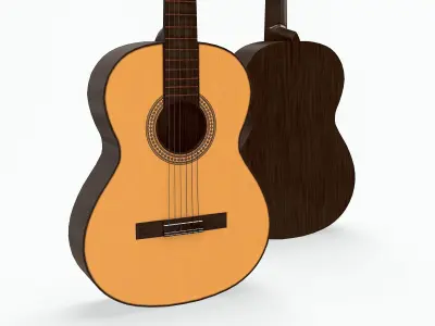 Classical Guitar Brand New Low-poly 3D model