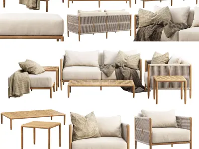 Brown Jordan Maldives outdoor furniture collection 3D Model Pack