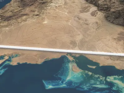 Neom - The Line Low-poly 3D model