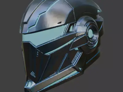 SciFi Helmet 3D model
