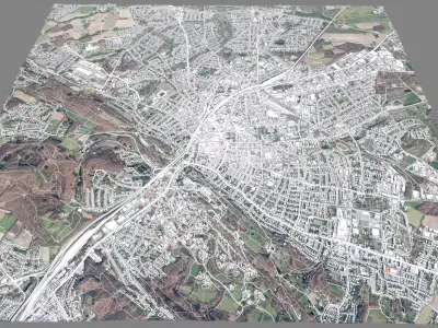 Cityscape Bielefeld Germany 3D model