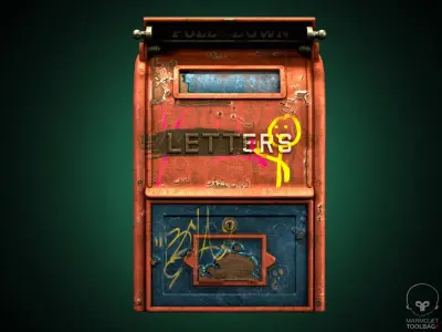 Mailbox 3D Model  Low-poly 3D model