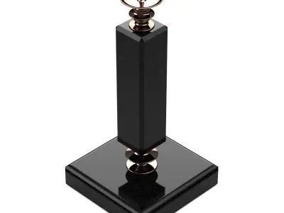 Candlestick I candle holder with candle 3D model