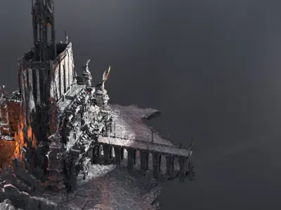 Dark lord castle series Kit bash 3D model