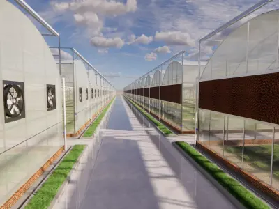 Agricultural Greenhouse Tent Frame -B1 3D model