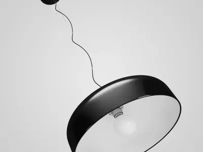 Black Hanging Lamp 07 3D model