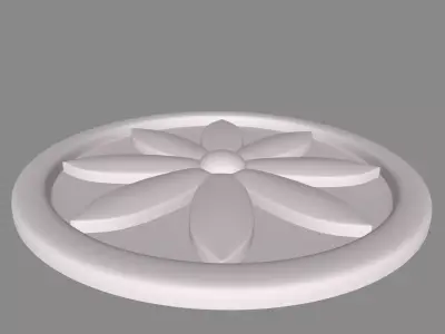 Round rosette 007 3D model 3D print model