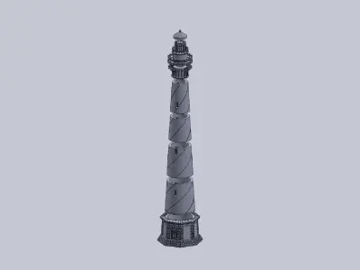 Cape Hatteras Lighthouse Free 3D print model