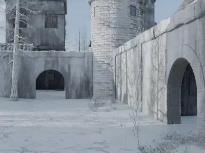 Winter Castle 3D model