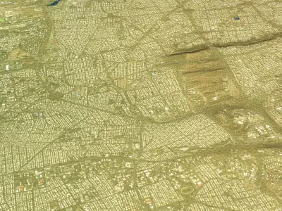 Tehran - 3D City Topography Terrain 3D Model Pack