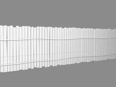 old fence Low-poly 3D model buy