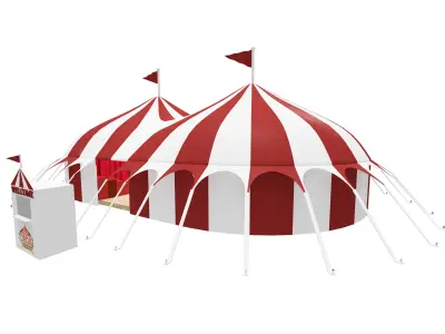 Circus interior and exterior model 3D model