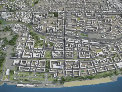 Volgograd - 3D City Model Low-poly 3D model