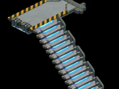 Spaceship Building - Stairs 10 3D model