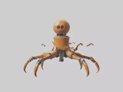 Robot version of a robot starfish model 3D model