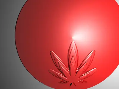 A cannabis themed door stop 3D print model