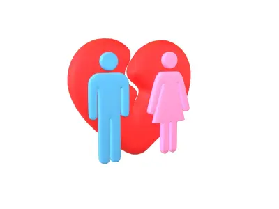 Divorce Symbol v1 003 Low-poly 3D model