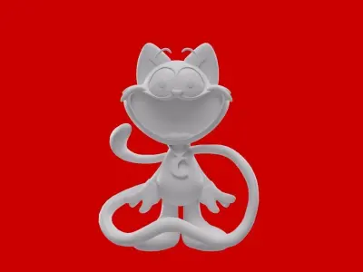 Catnap 3d character poppy play time video game  Low-poly 3D model