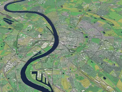 Cologne Germany 30x30km 3D City Map 3D model