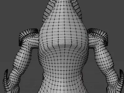 Alien Mech Robot Sci-Fi Futuristic Character Low-poly 3D model