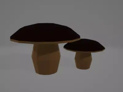 GRZYBKI mushrooms Free low-poly 3D model