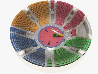  Performance Arena with Circus Artillery Props 