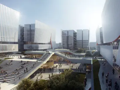 Modern Urban Complex with Open Public Spaces 3D model