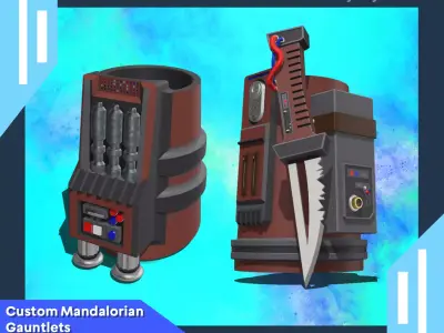 Mandalorian Gauntlets 3D Print File 3D print model
