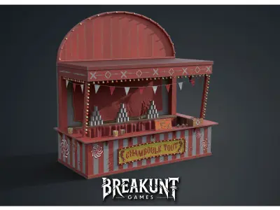 Chamboule Tout Circus - 3D Model High Poly  3D model