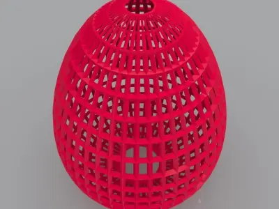 Filigree Egg Geometric Shape 3D Print Model 3D print model